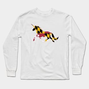 Maryland Unicorn Long Sleeve T-Shirt